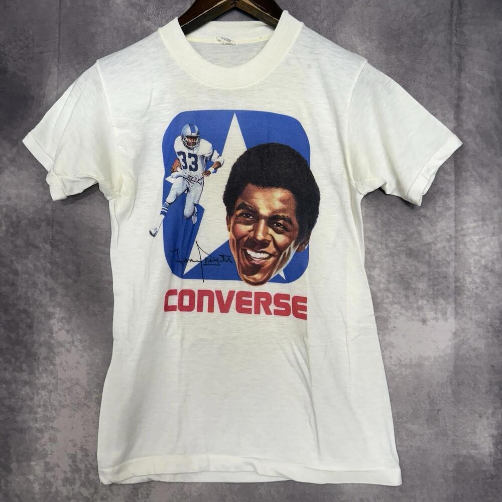 Rare Vintage 1970's Dallas Cowboys Tony Dorsett Converse Single Stitch T Shirt